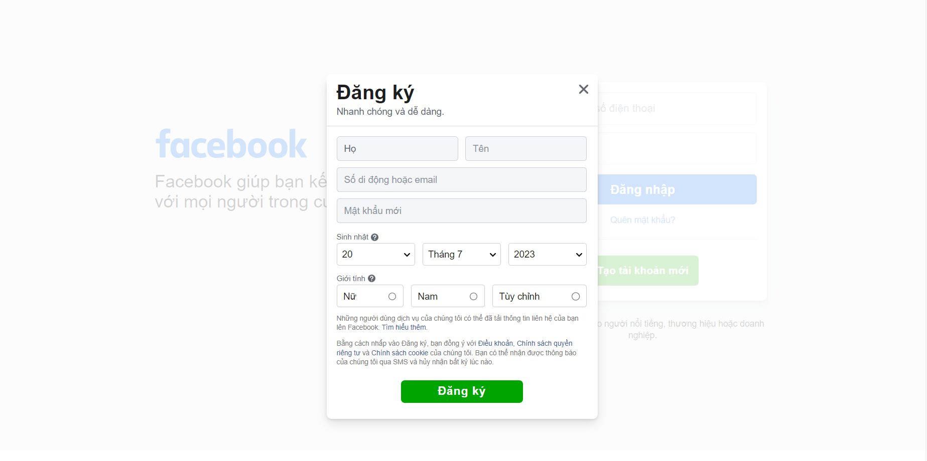 Cách lập 1 trang web bán hàng trên Facebook