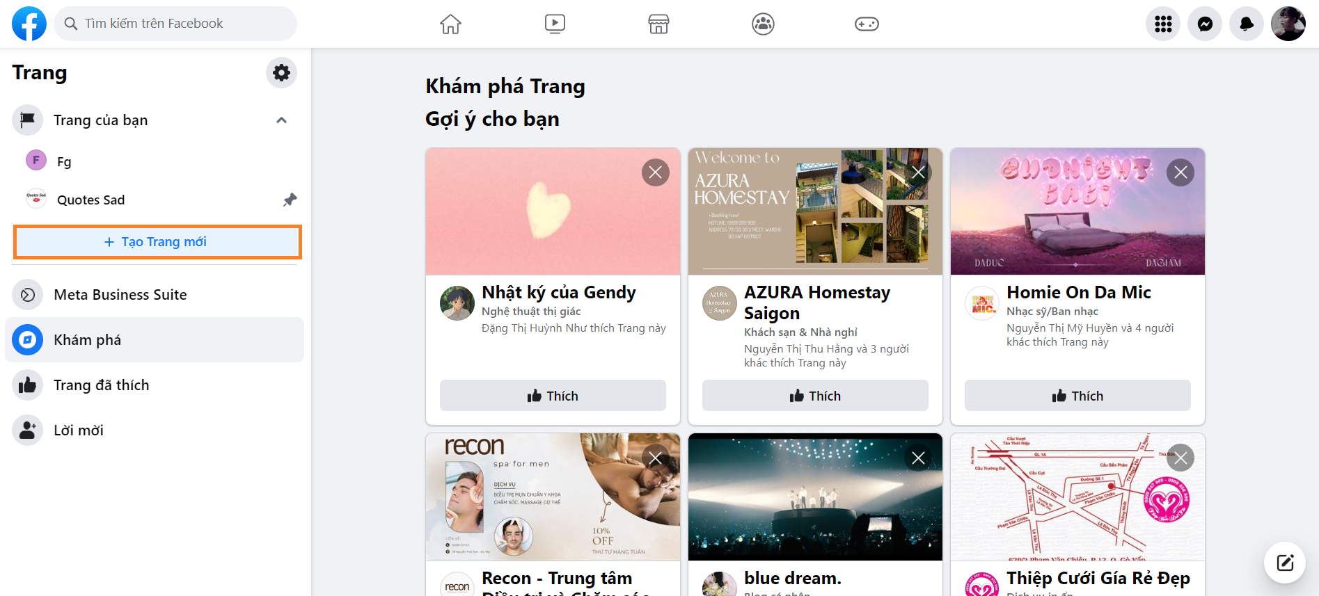 hướng dẫn tạo 1 trang facebook bán hàng