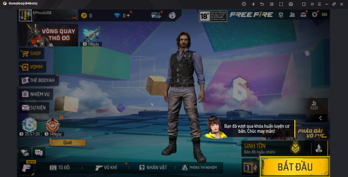 Bước 3: Hướng dẫn chơi Free Fire trên PC cực đơn giản