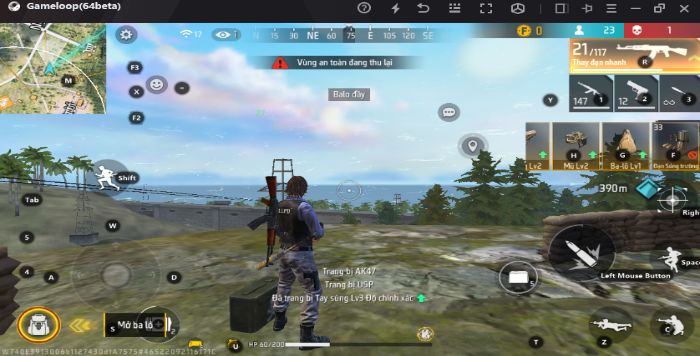 Bước 6: Hướng dẫn chơi Free Fire trên PC cực đơn giản
